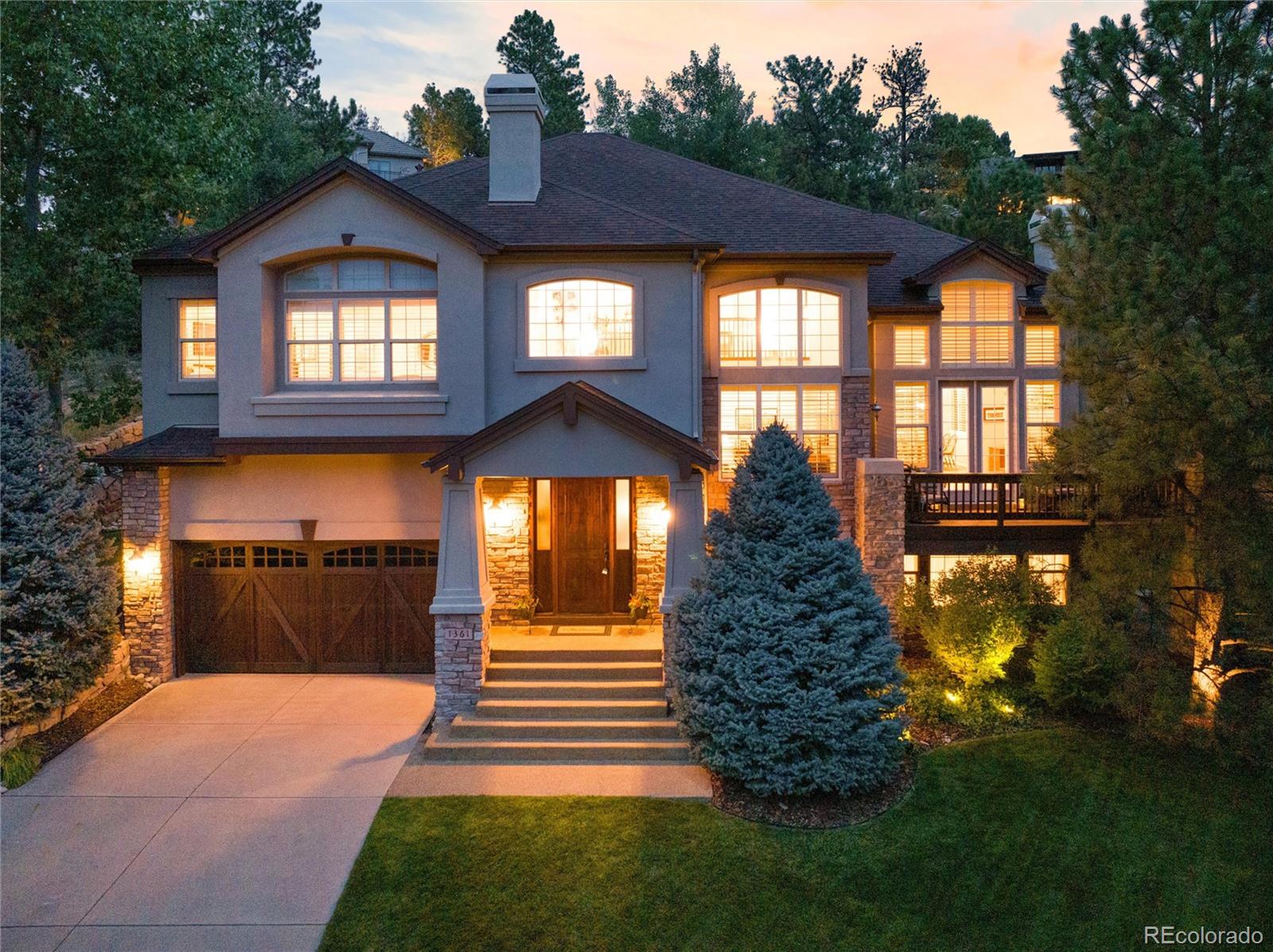 1361  Forest Trails Drive, castle pines MLS: 5786195 Beds: 5 Baths: 5 Price: $1,385,000