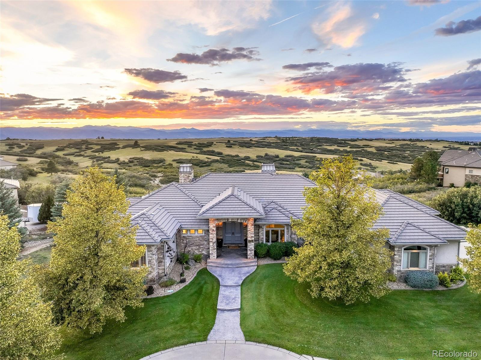 7707  Buffalo Trail, castle pines MLS: 7693908 Beds: 5 Baths: 5 Price: $2,425,000