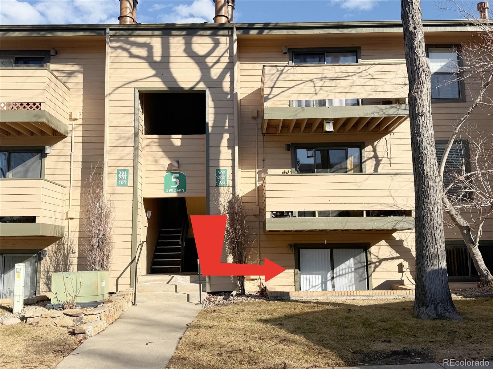 390  Zang Street 5-102, Lakewood  MLS: 9659039 Beds: 1 Baths: 1 Price: $229,000