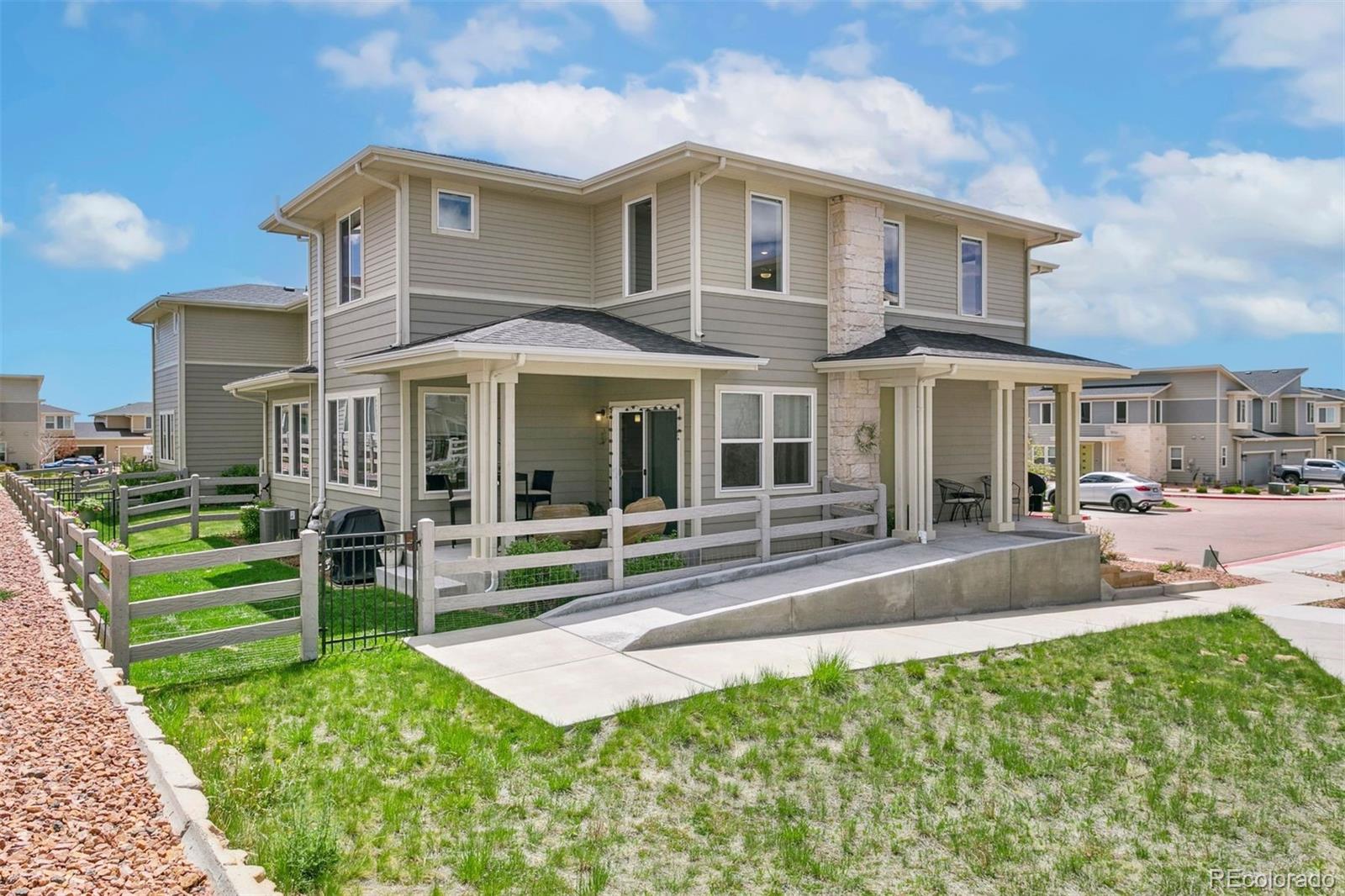 Wolf Ranch Colorado Springs Condo / Townhome | MLS #: 585095510093  Green Thicket Grove , Colorado Springs Beds: 3 Baths: 3 Price: $480,000