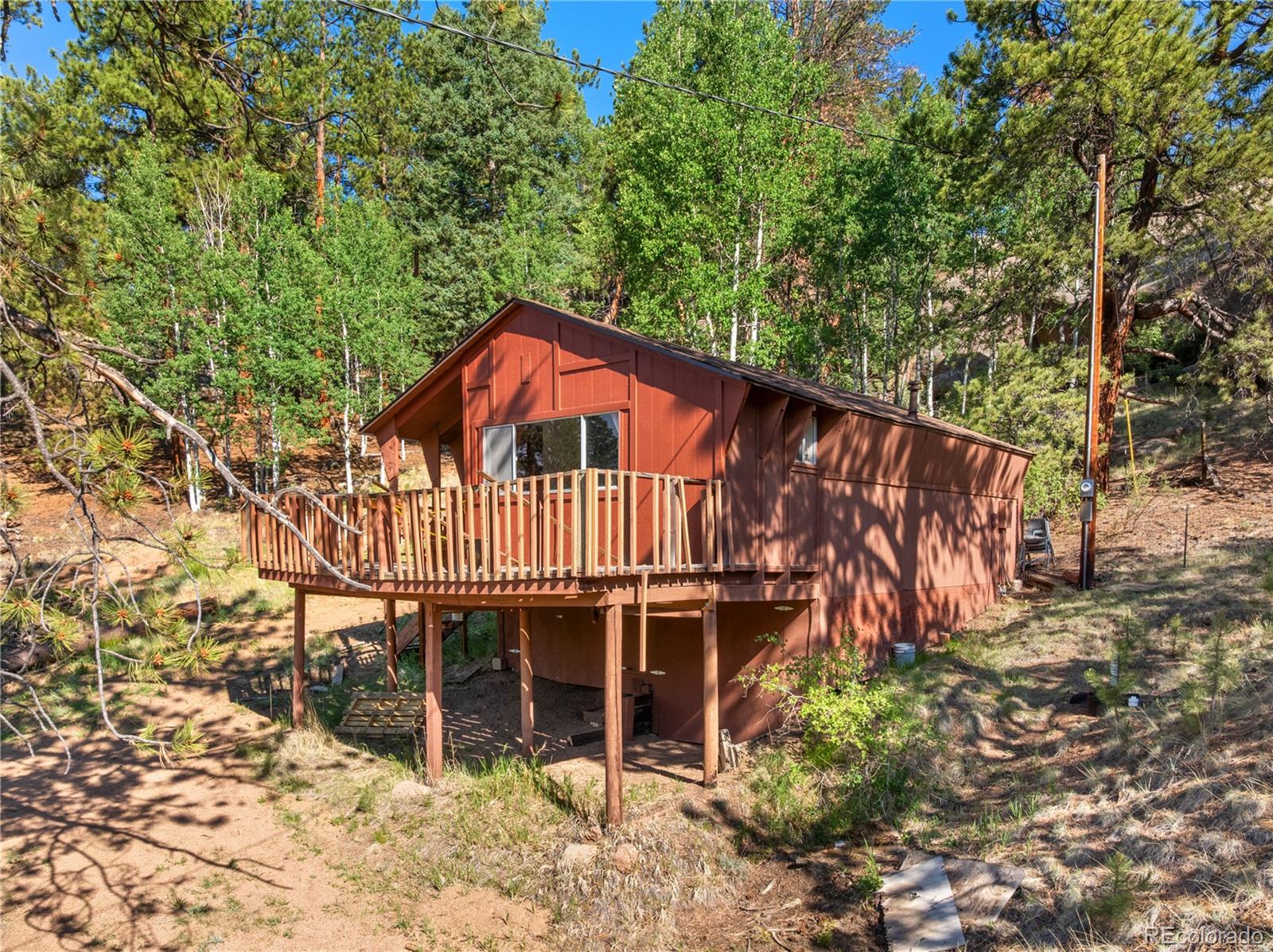 Colorado Mountain Estates Florissant Home | MLS #: 8817904553  Arrowhead Road, Florissant Beds: 1 Baths: 1 Price: $165,000