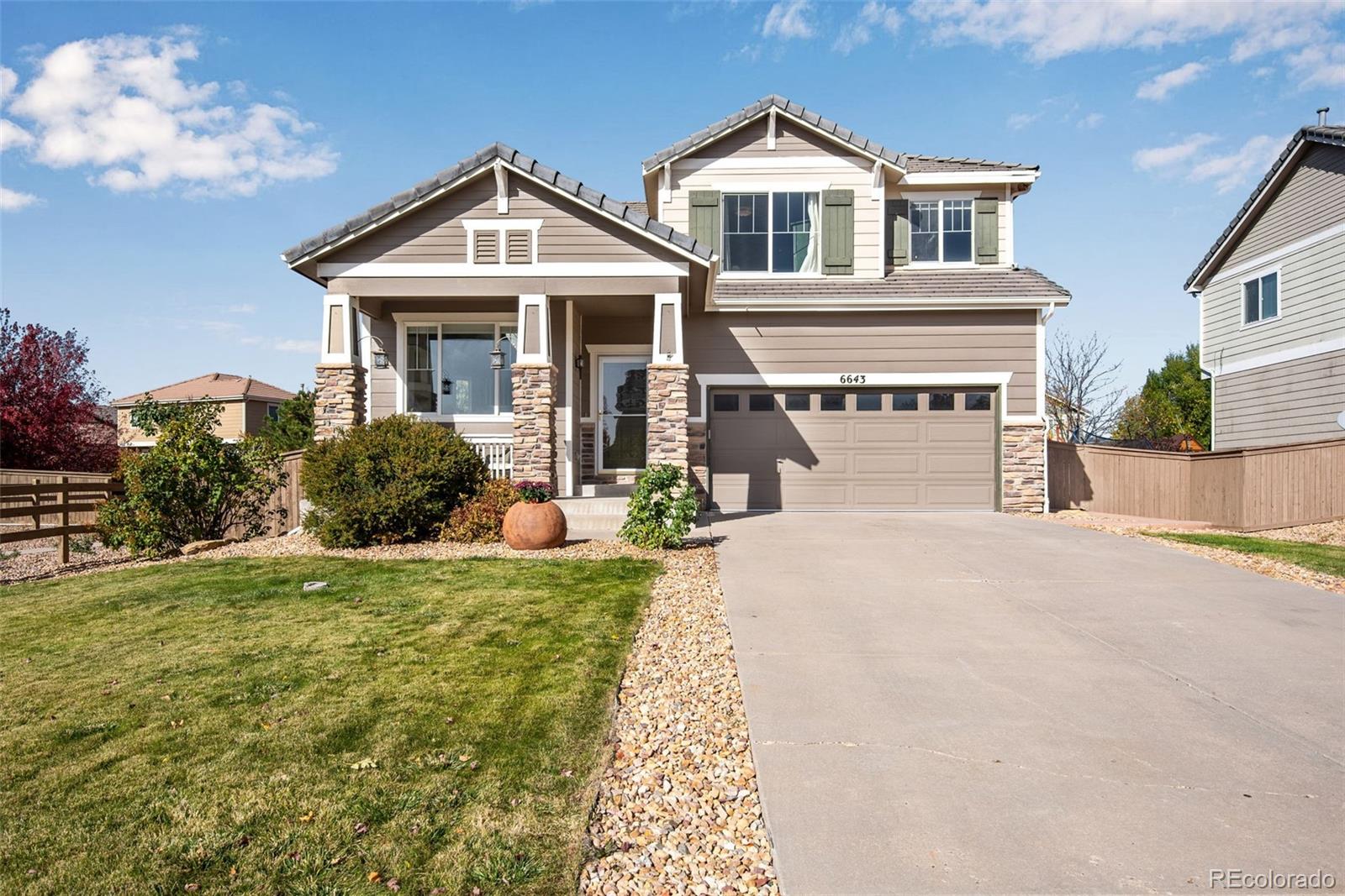 6643  Shannock Avenue, castle rock MLS: 5416523 Beds: 4 Baths: 3 Price: $612,000