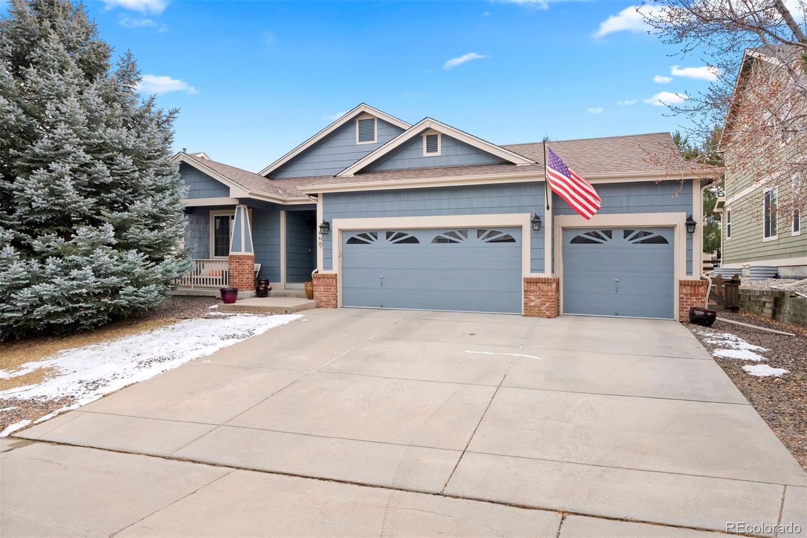 1668  Rosemary Drive, castle rock MLS: 6682580 Beds: 3 Baths: 2 Price: $695,000