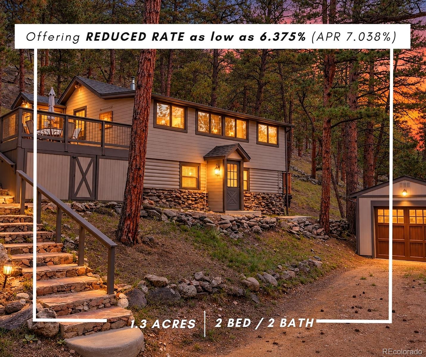  Evergreen Home | MLS #: 17927323010  Kerr Gulch Road, Evergreen Beds: 2 Baths: 2 Price: $595,000