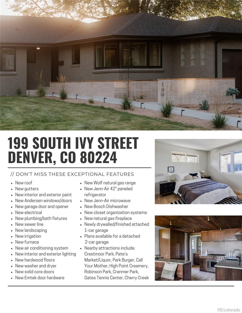 MLS Image #1 for 199 s ivy street,denver, Colorado