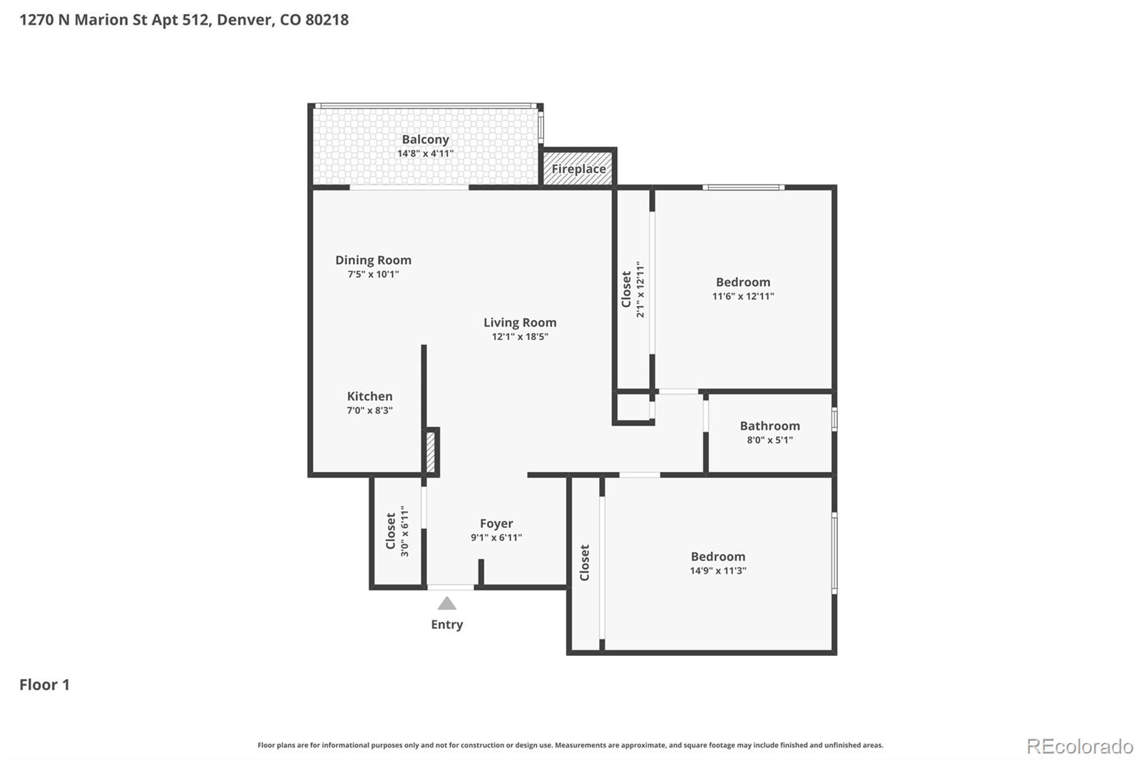 MLS Image #41 for 1270 n marion street 512,denver, Colorado