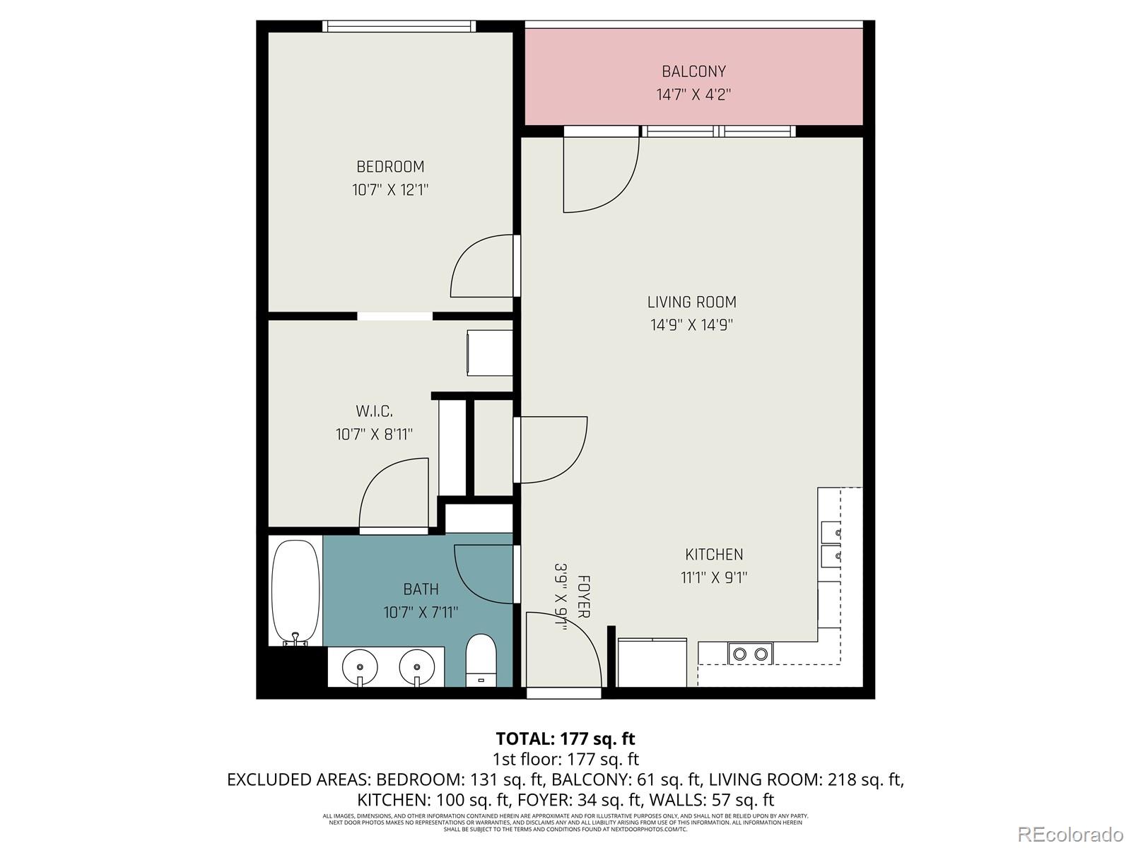 MLS Image #3 for 1475  delgany street 205,denver, Colorado