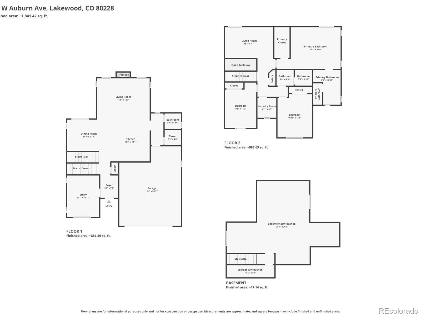 MLS Image #45 for 15504 w auburn avenue,lakewood, Colorado