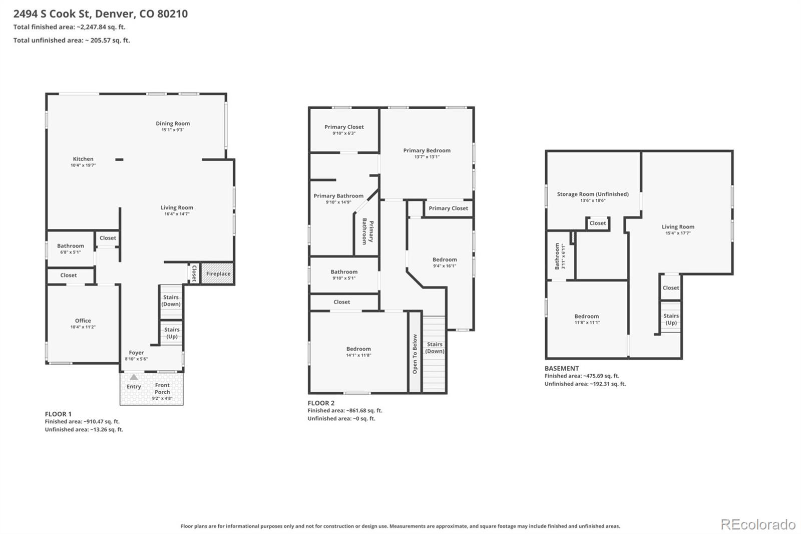 MLS Image #44 for 2494 s cook street,denver, Colorado
