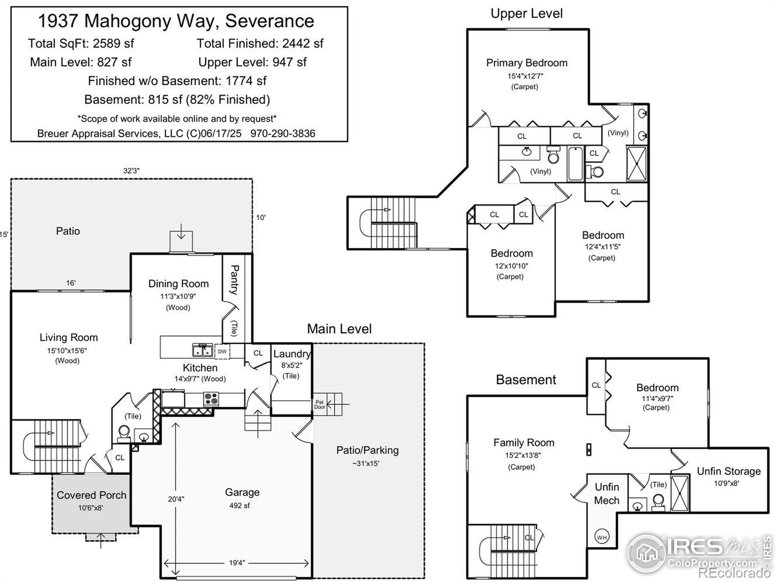 MLS Image #34 for 1937  mahogany way,severance, Colorado