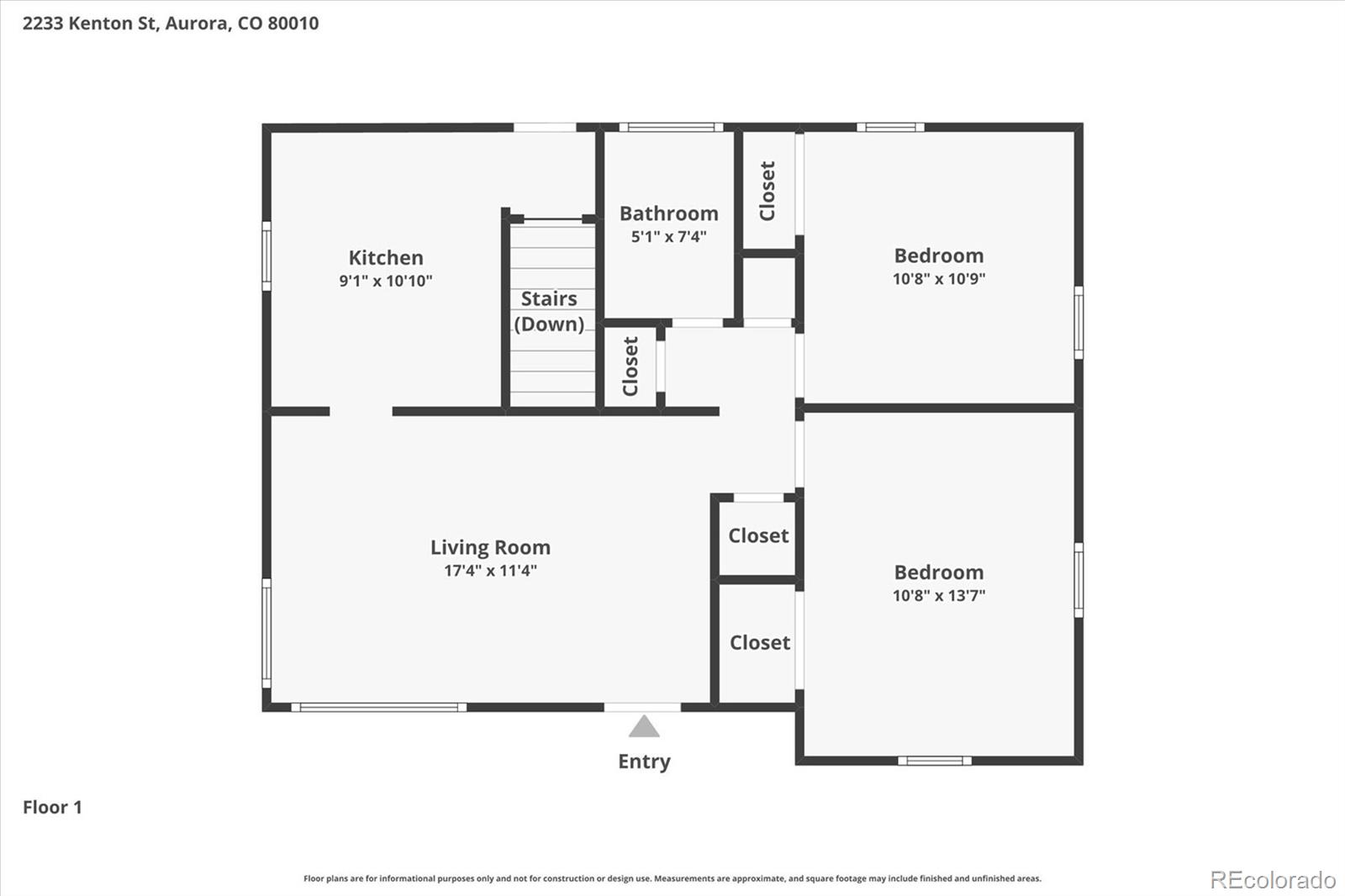 MLS Image #1 for 2233  kenton street,aurora, Colorado