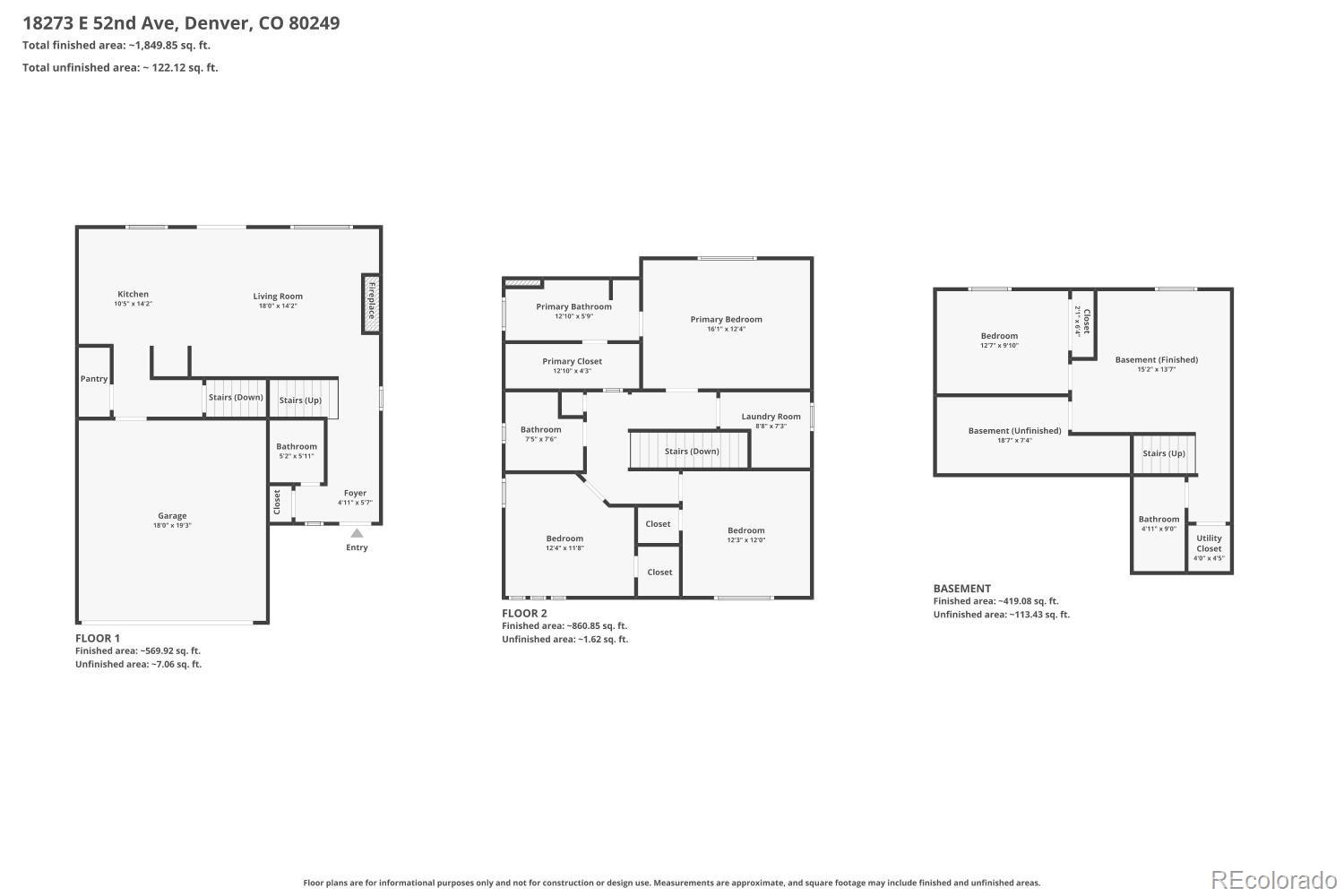 MLS Image #17 for 18273 e 52nd avenue,denver, Colorado